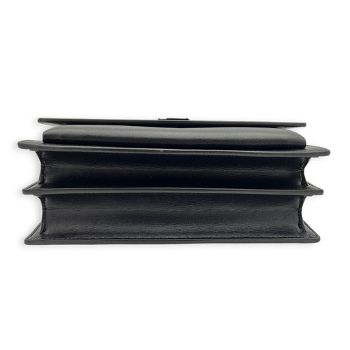 Sunshine Shoulder Bag Black in Calfskin, Monochrome hardware