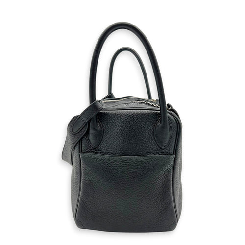 Lindy 30 Black Shoulder Bag in Clemence, Palladium hardware
