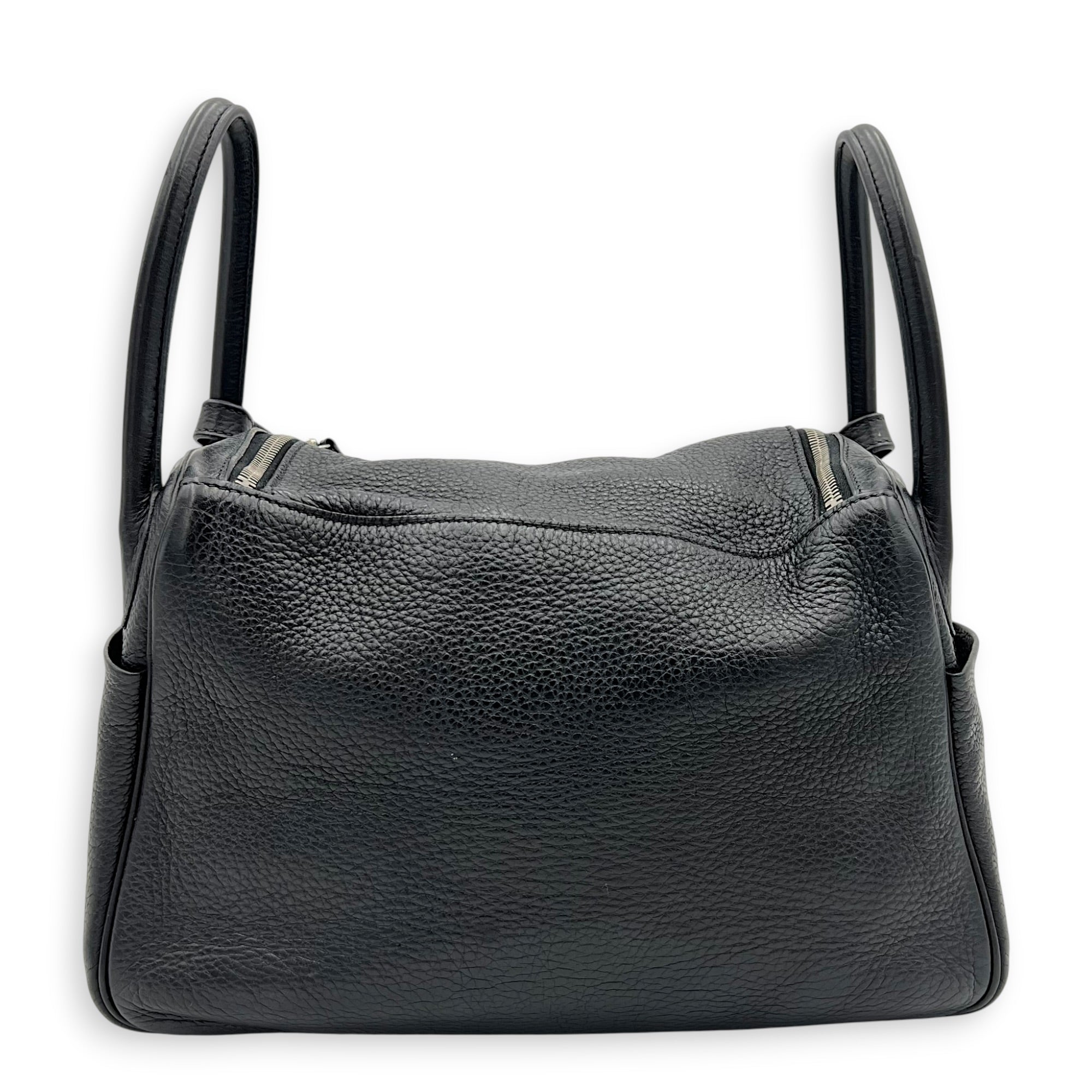 Lindy 30 Black Shoulder Bag in Clemence, Palladium hardware