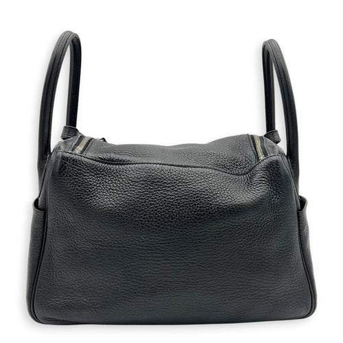 Lindy 30 Black Shoulder Bag in Clemence, Palladium hardware