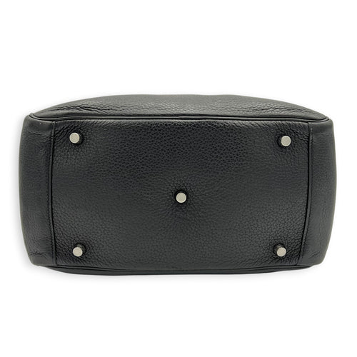 Lindy 30 Black Shoulder Bag in Clemence, Palladium hardware