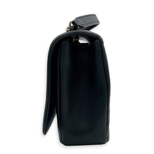 CC Filigree Shoulder Bag Black in Caviar Leather, Gold hardware