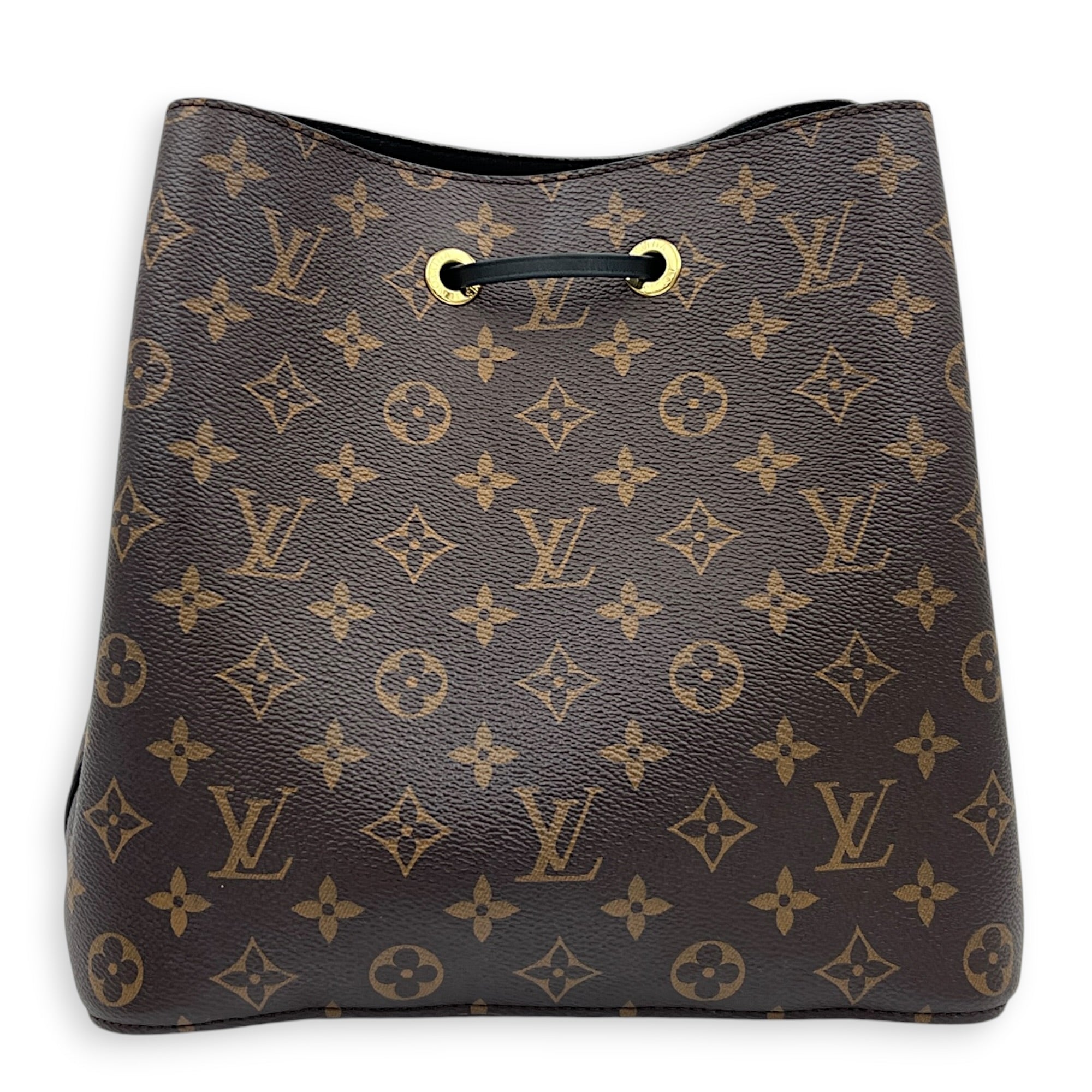 NeoNoe Bucket Bag MM Monogram in Monogram Coated Canvas, Gold hardware