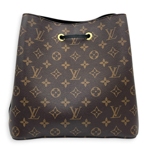 NeoNoe Bucket Bag MM Monogram in Monogram Coated Canvas, Gold hardware
