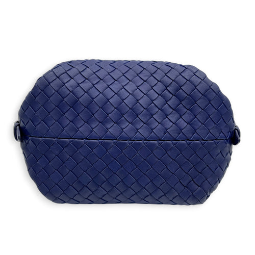 Intrecciato Purple Shoulder Bag in Nappa Leather, Ruthenium hardware