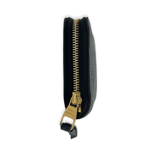 Zippy Wallet Compact Noir in Monogram Empreinte Leather, Silver hardware