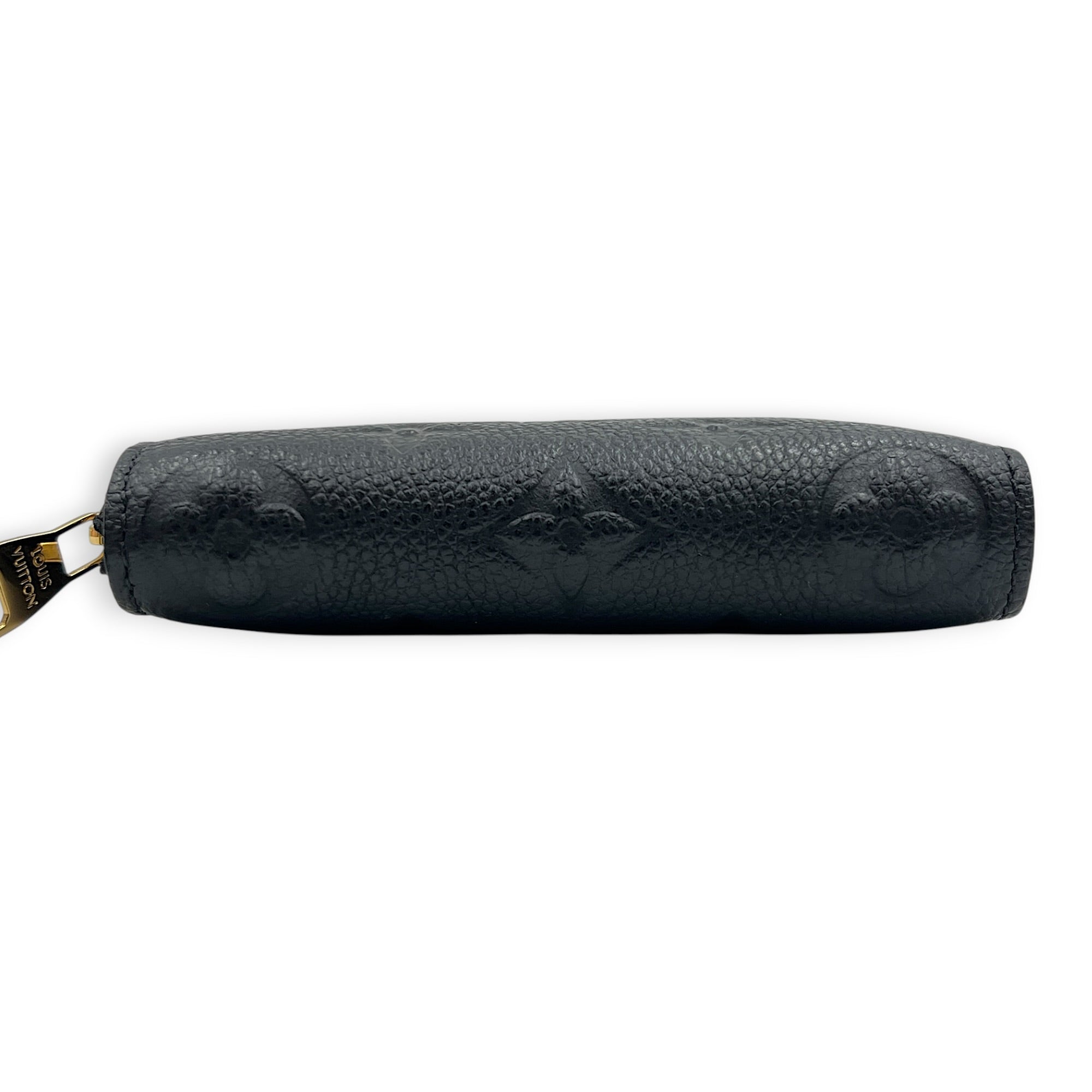 Zippy Wallet Compact Noir in Monogram Empreinte Leather, Silver hardware