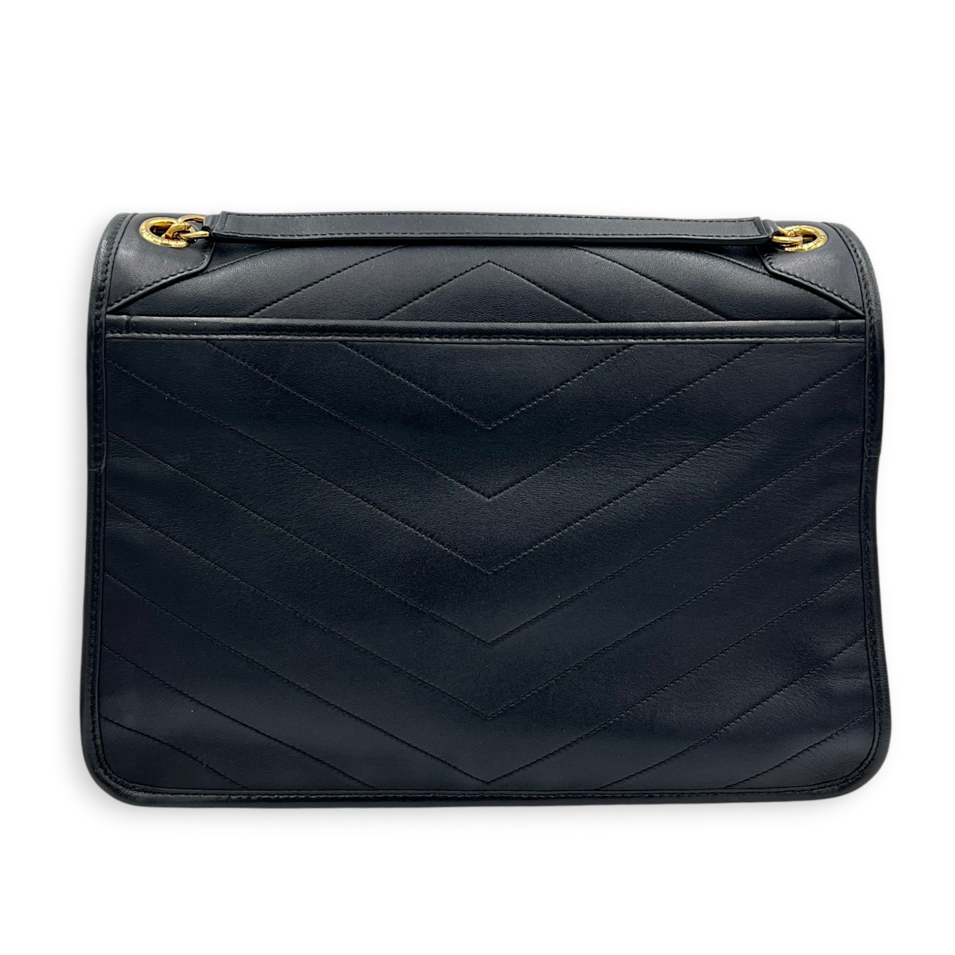 Niki Shoulder Bag Black in Lambskin, Gold hardware