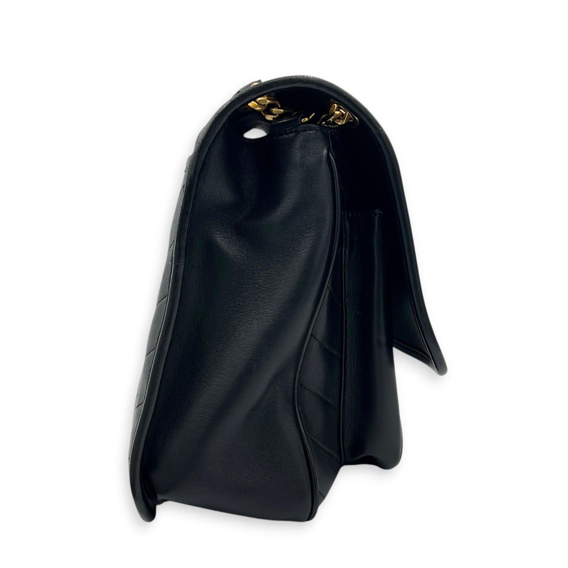 Niki Shoulder Bag Black in Lambskin, Gold hardware