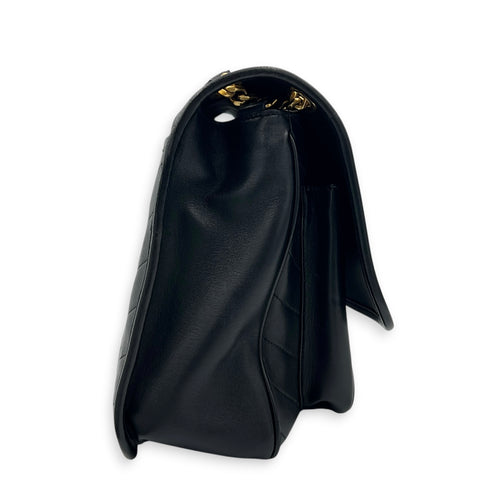 Niki Shoulder Bag Black in Lambskin, Gold hardware