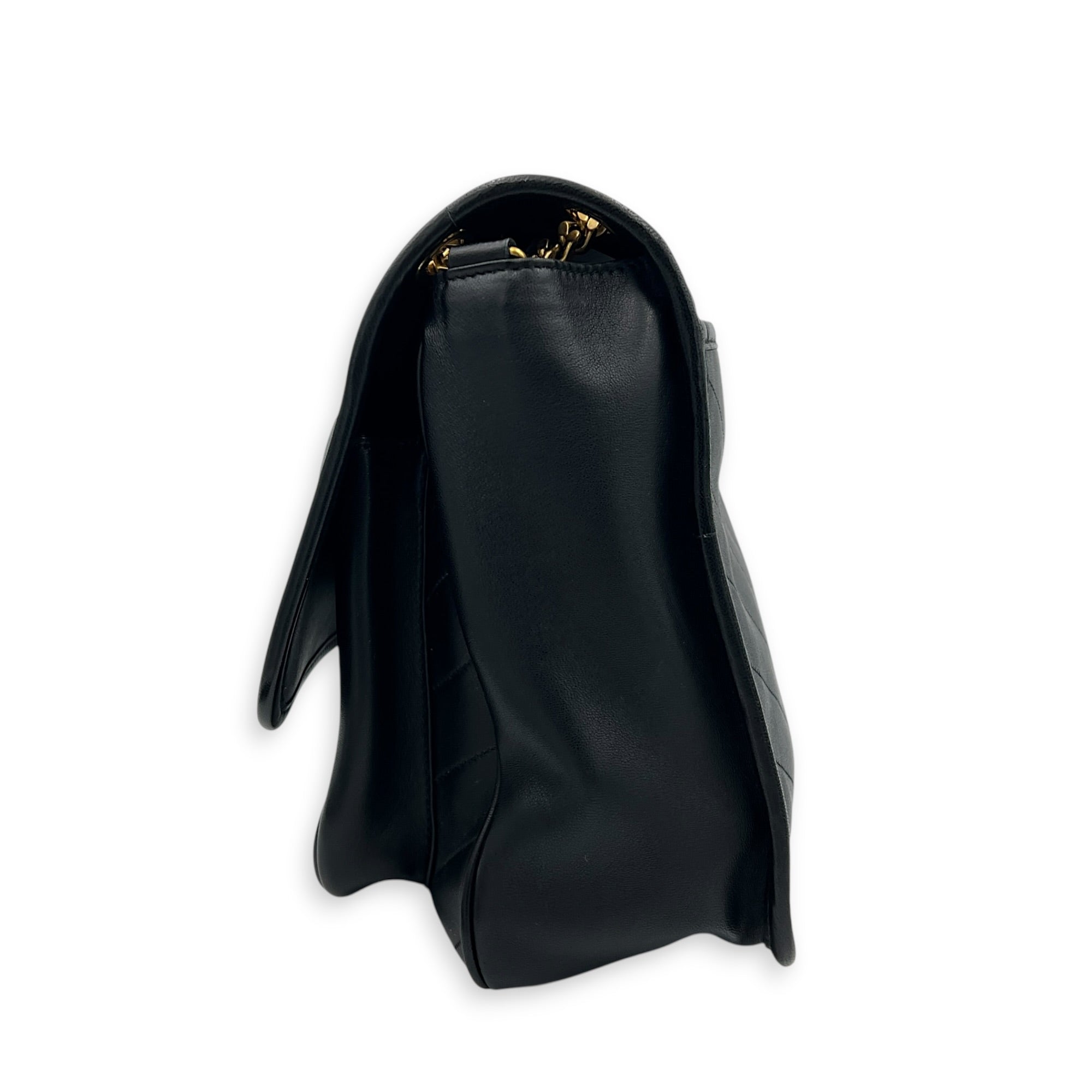 Niki Shoulder Bag Black in Lambskin, Gold hardware