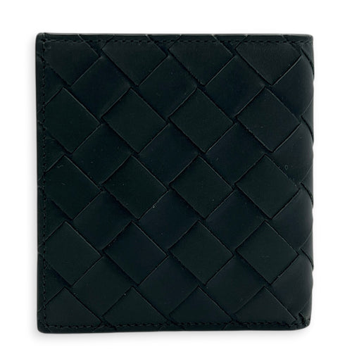 Intrecciato Black Wallet in Calfskin