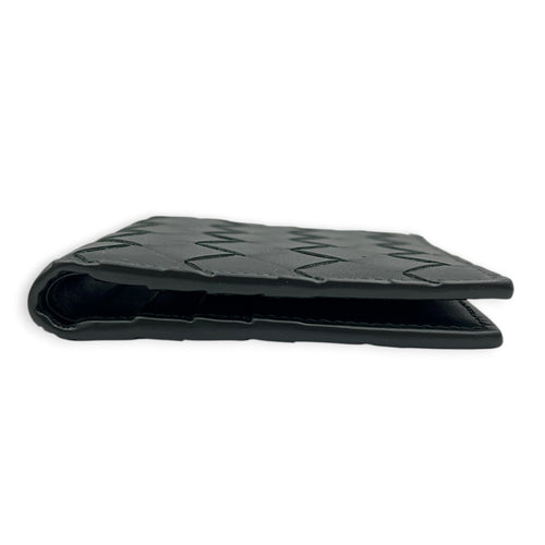 Intrecciato Black Wallet in Calfskin