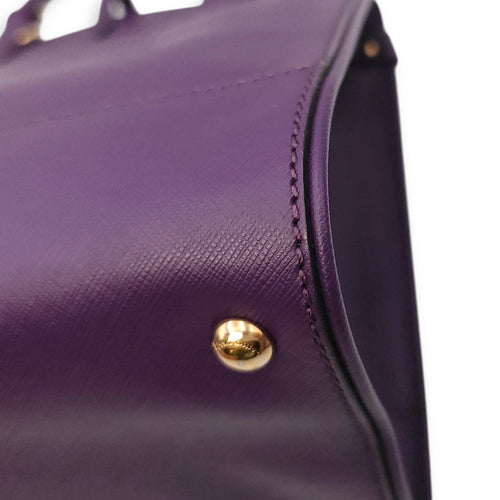 Briana Purple Top Handle Bag in Calfskin Gold hardware SL2603-20056 12