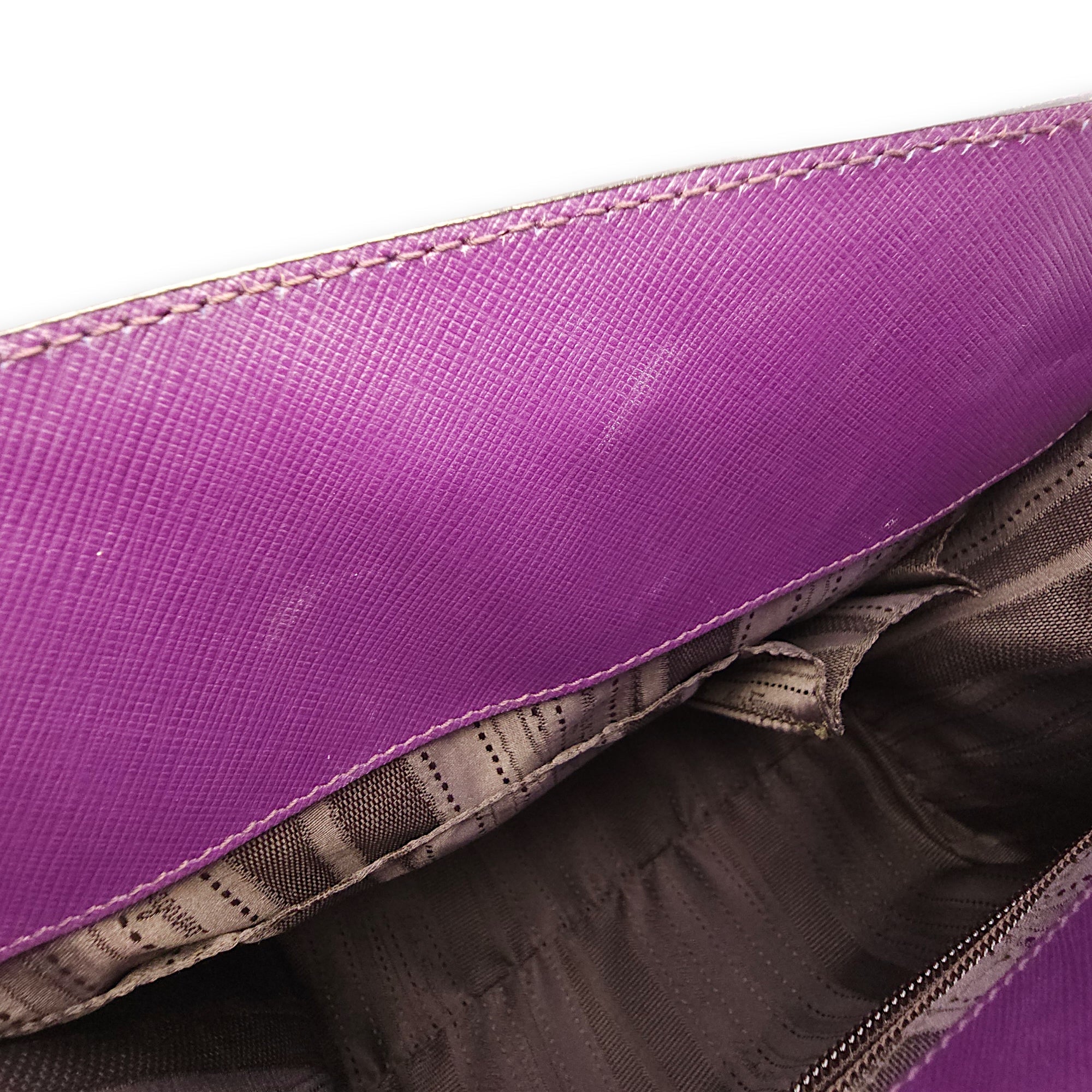 Briana Purple Top Handle Bag in Calfskin Gold hardware SL2603-20056 15