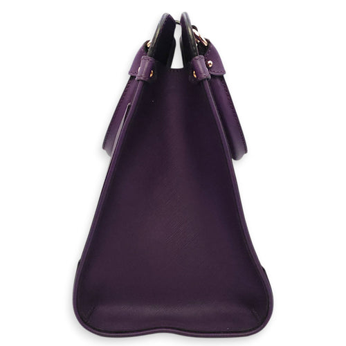 Briana Purple Top Handle Bag in Calfskin Gold hardware SL2603-20056 3