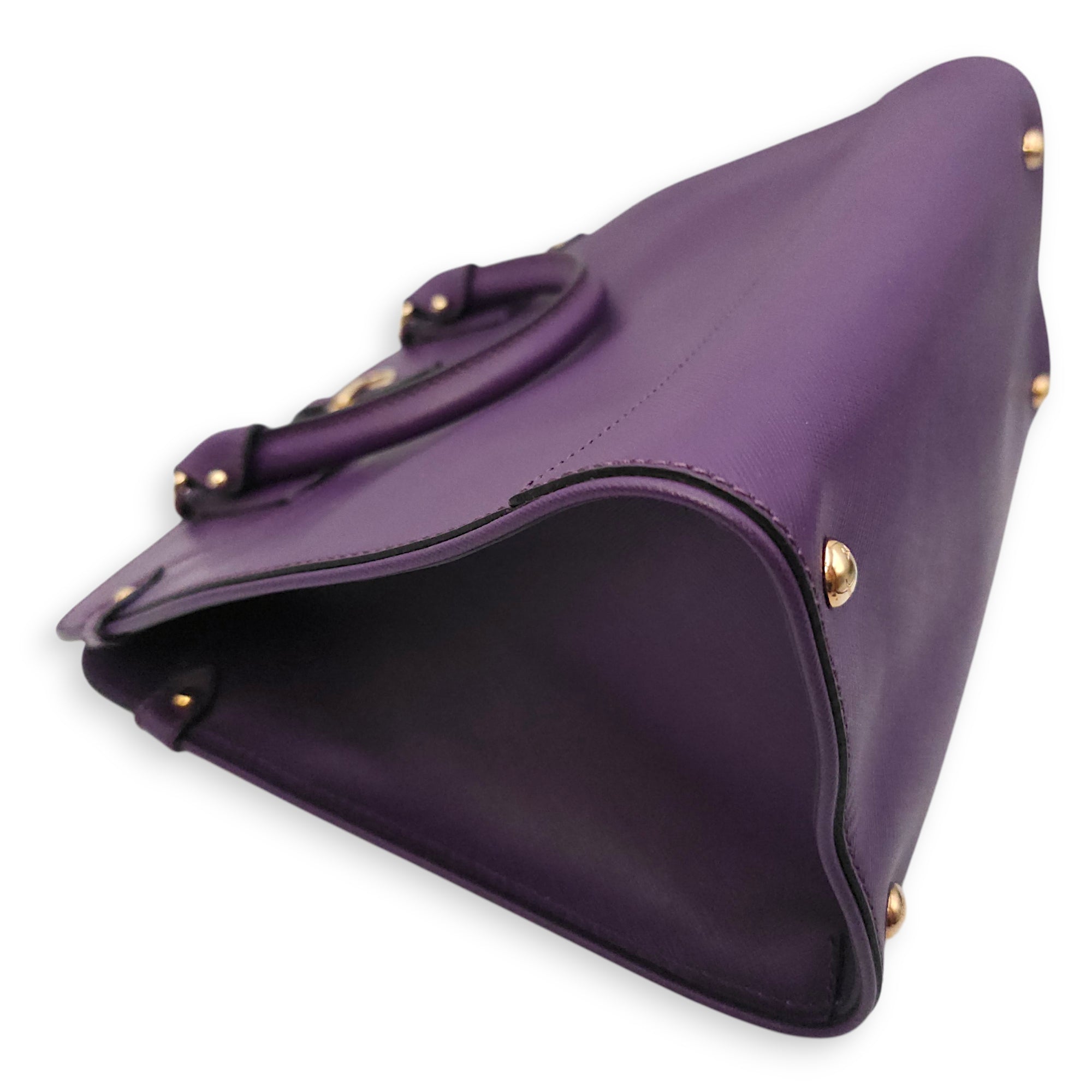 Briana Purple Top Handle Bag in Calfskin Gold hardware SL2603-20056 6