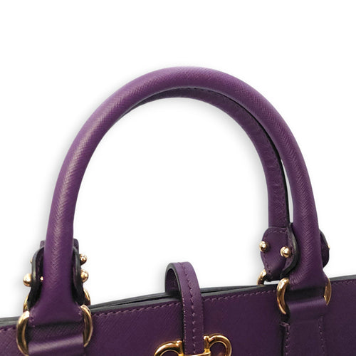 Briana Purple Top Handle Bag in Calfskin Gold hardware SL2603-20056 9