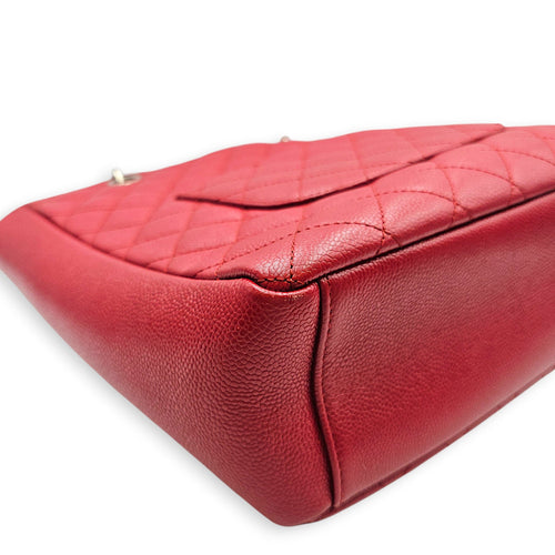 PST XL Red Shoulder Bag in Caviar Leather Silver hardware SL2603-20058 10