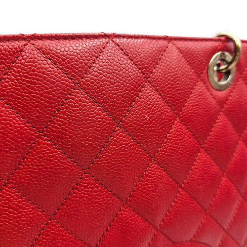 PST XL Red Shoulder Bag in Caviar Leather Silver hardware SL2603-20058 11