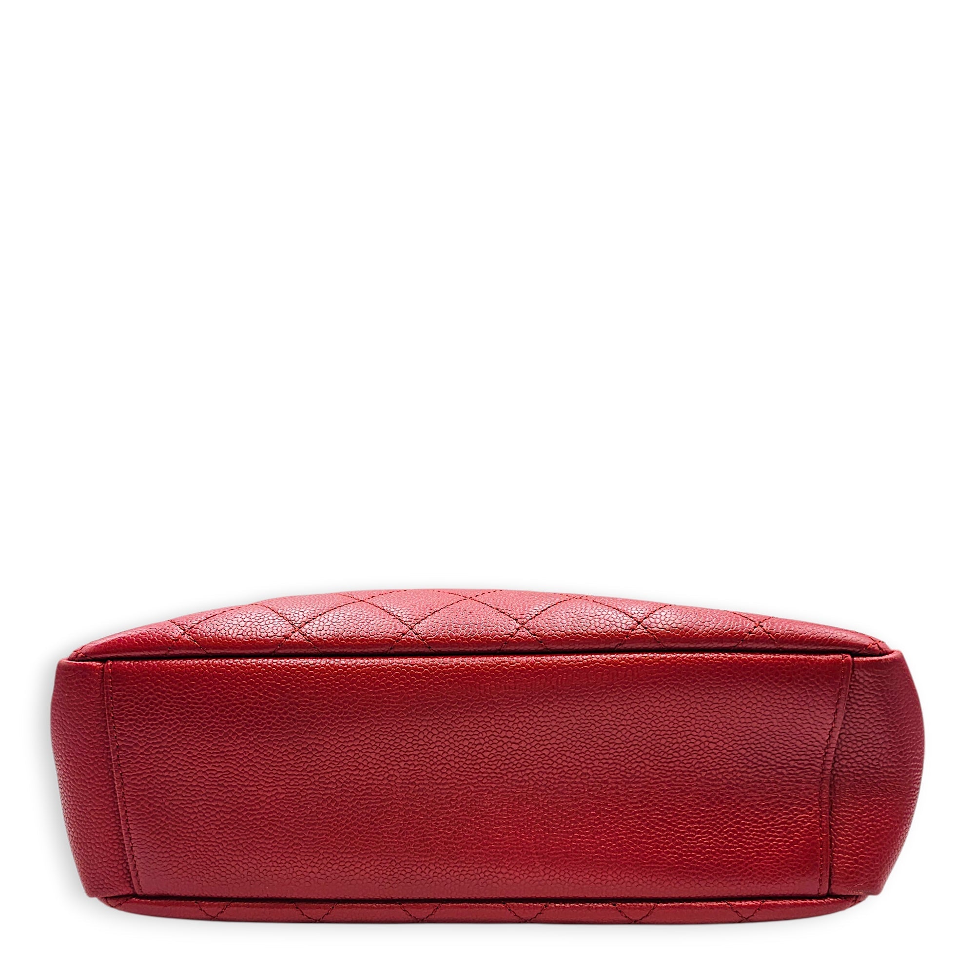 PST XL Red Shoulder Bag in Caviar Leather Silver hardware SL2603-20058 5