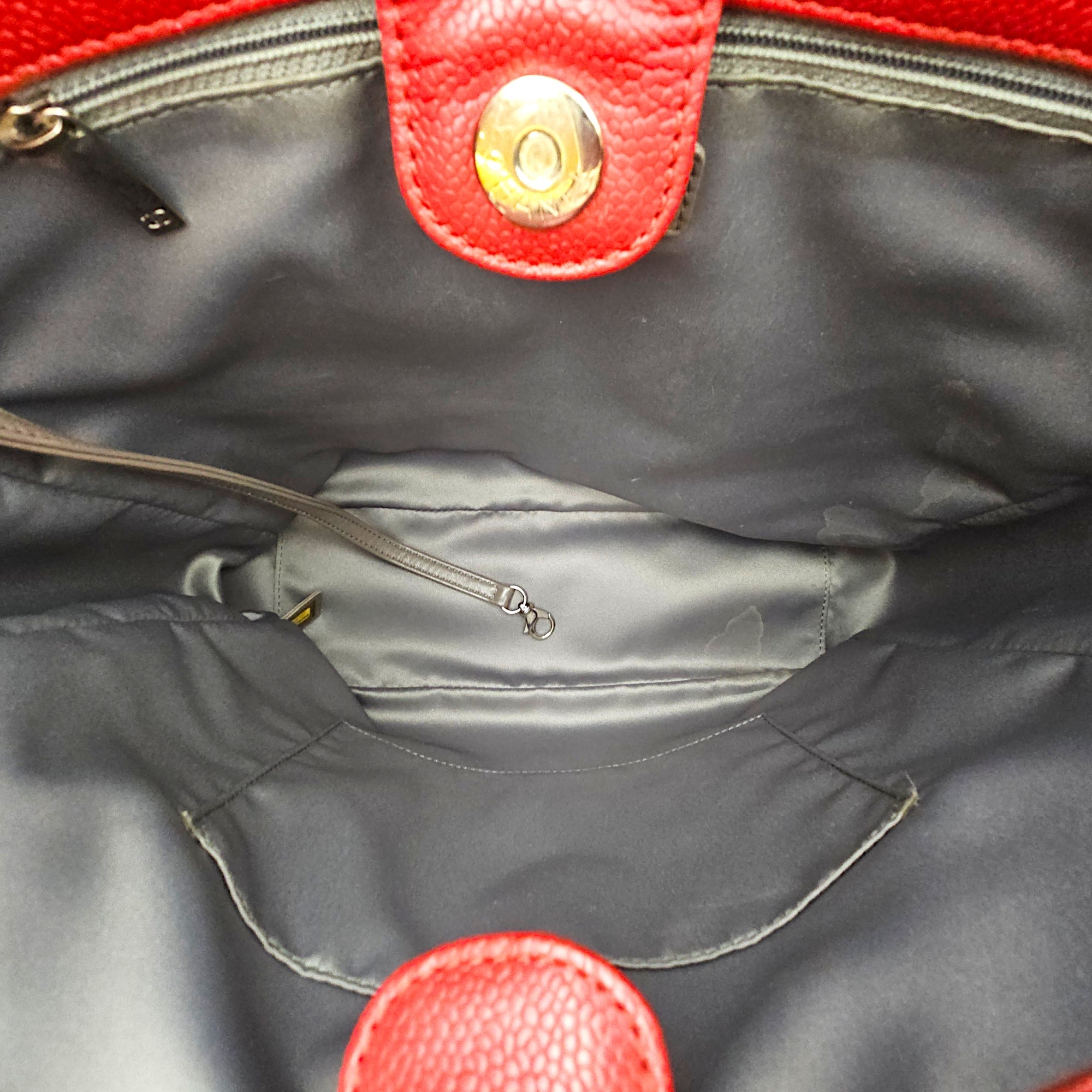 PST XL Red Shoulder Bag in Caviar Leather Silver hardware SL2603-20058 6