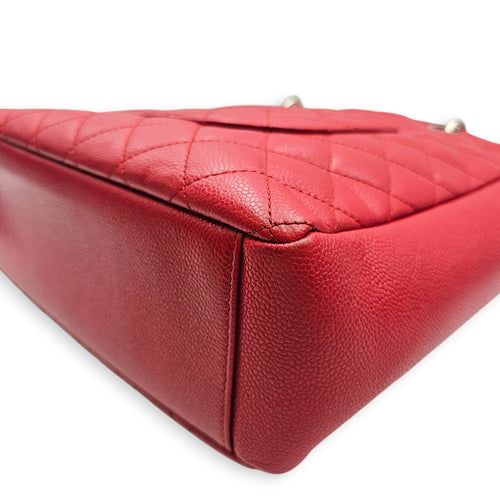 PST XL Red Shoulder Bag in Caviar Leather Silver hardware SL2603-20058 9