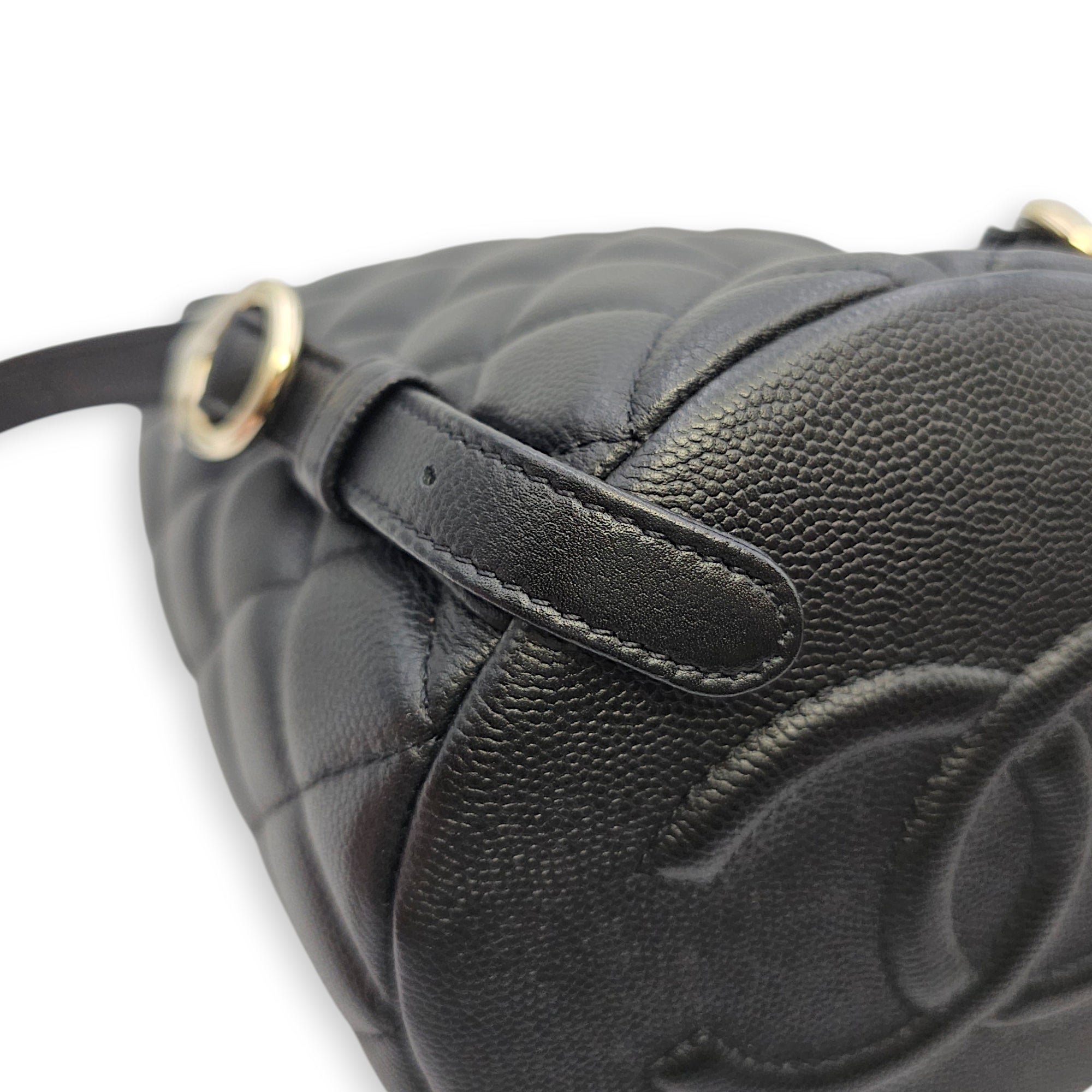 Duma Small Black Backpack in Calfskin Gold hardware SL2603-20060 10