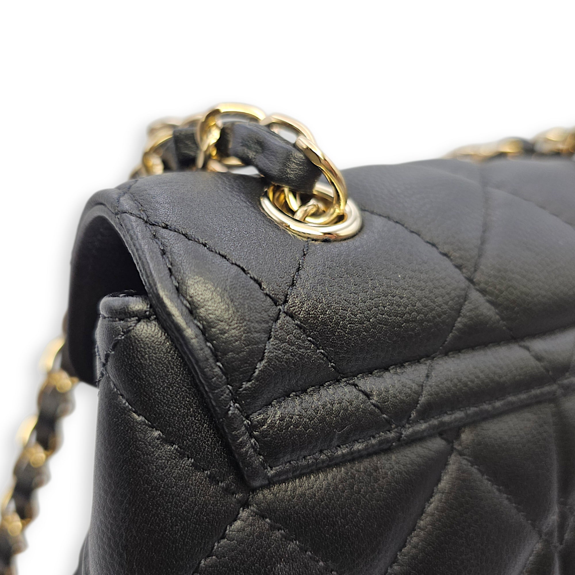 Duma Small Black Backpack in Calfskin Gold hardware SL2603-20060 14
