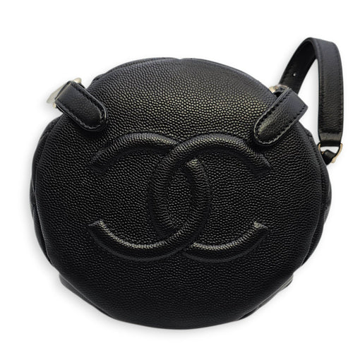Duma Small Black Backpack in Calfskin Gold hardware SL2603-20060 5