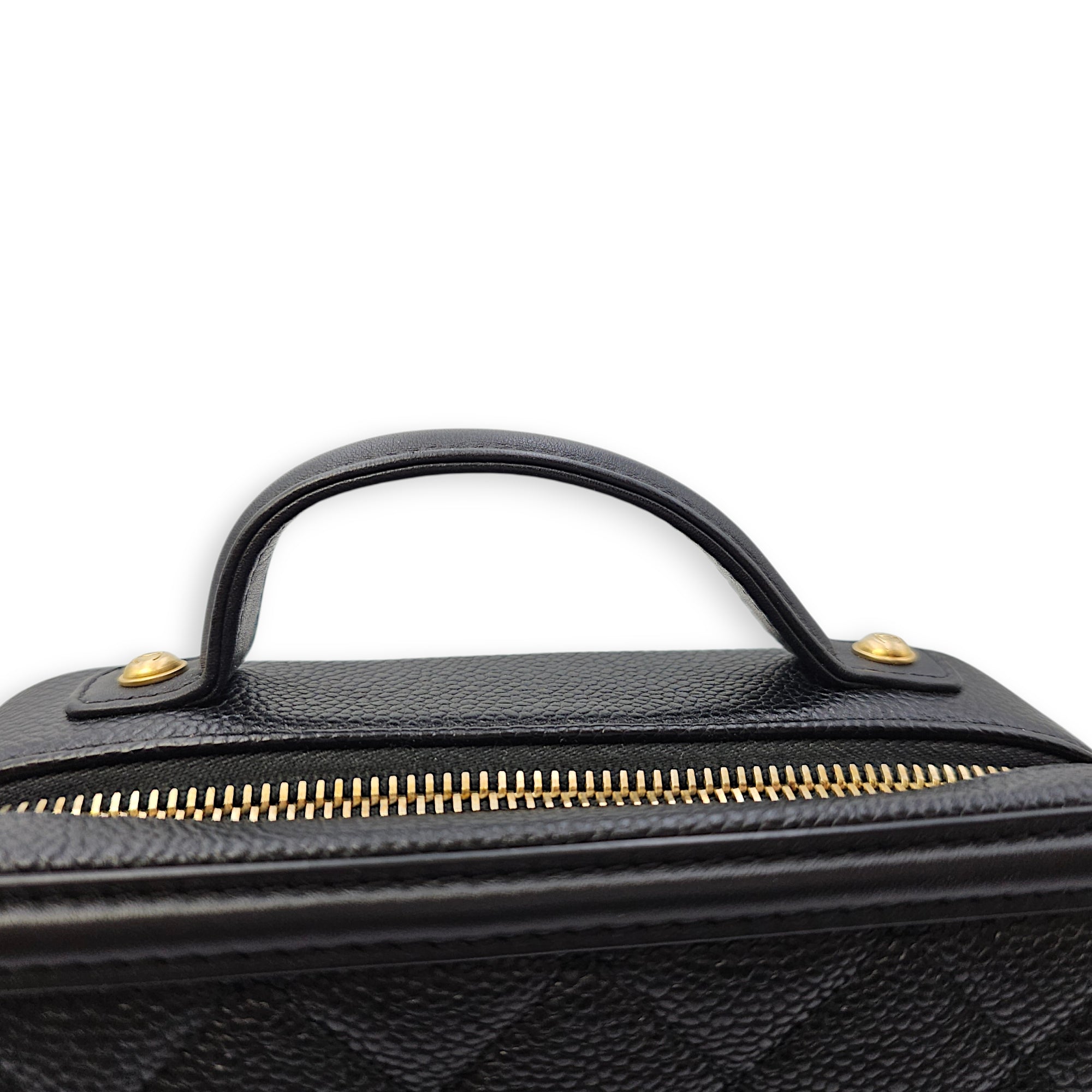 CC Filigree Vanity Case with Strap Small Black Crossbody Bag in Caviar Leather Gold hardware SL2603-20061 12