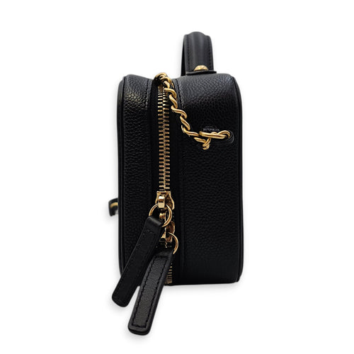 CC Filigree Vanity Case with Strap Small Black Crossbody Bag in Caviar Leather Gold hardware SL2603-20061 3