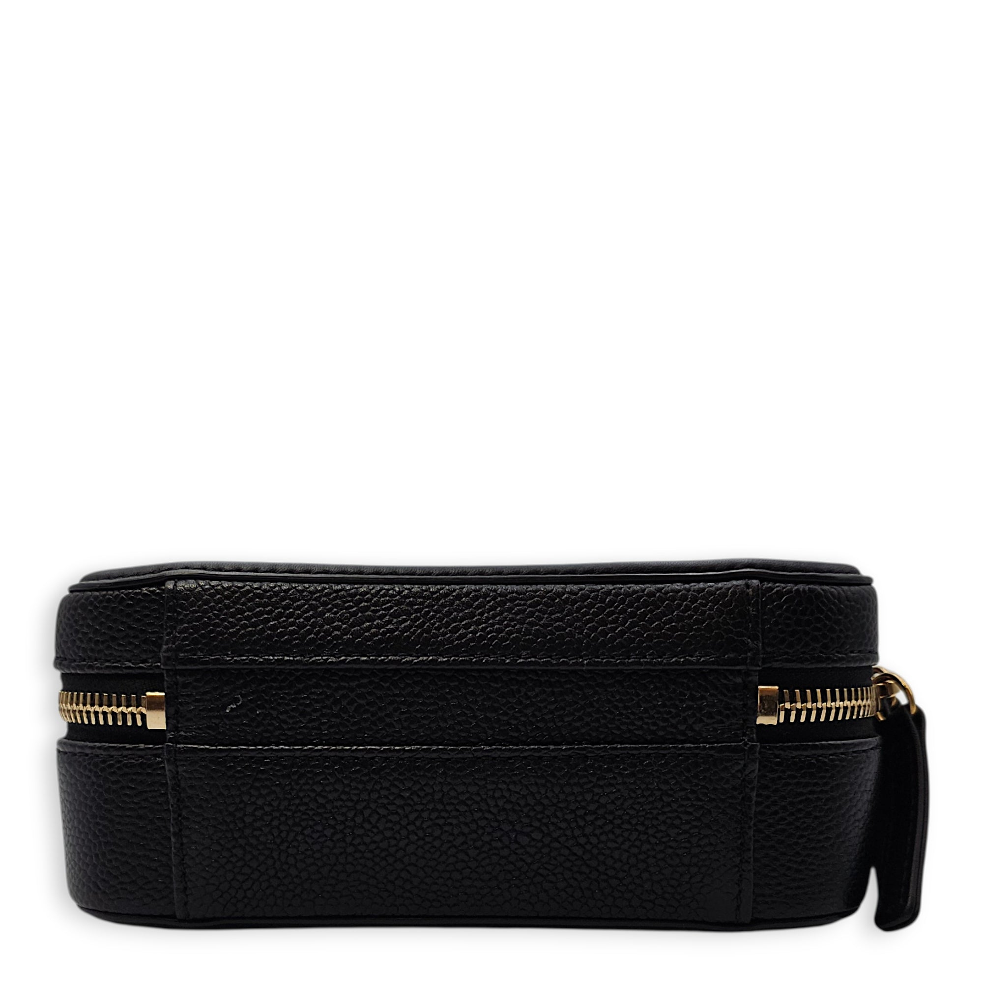 CC Filigree Vanity Case with Strap Small Black Crossbody Bag in Caviar Leather Gold hardware SL2603-20061 5