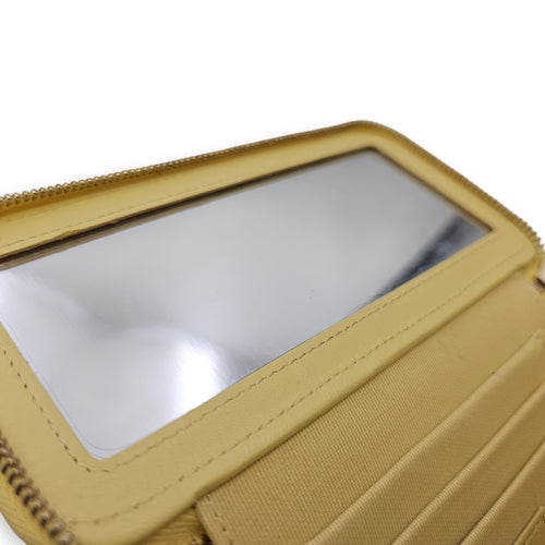 Vanity Case with Strap Yellow Crossbody Bag in Lambskin Gold hardware