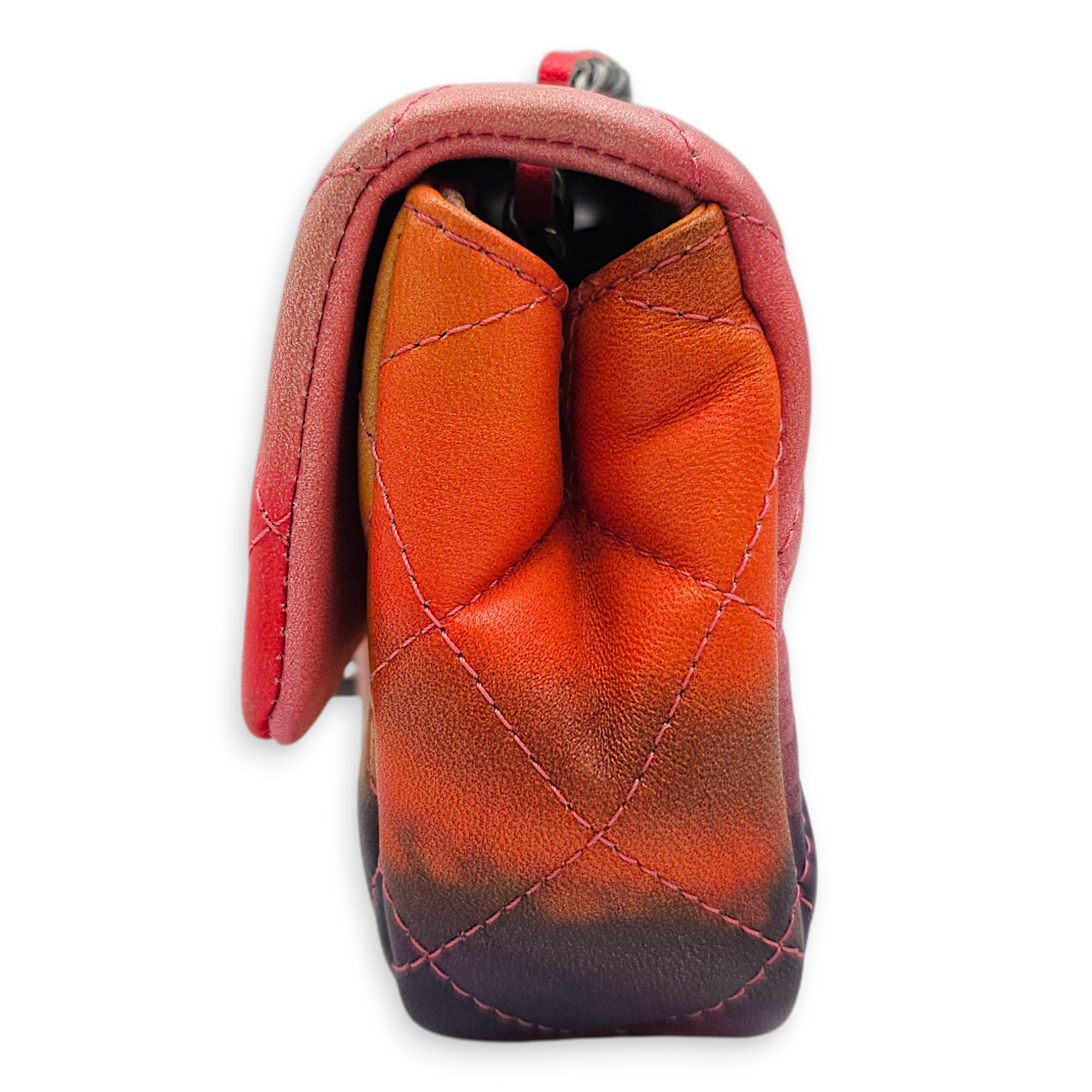 Flower Power Extra Mini Flap 16 cm Multi-colour Shoulder Bag in Lambskin Ruthenium hardware