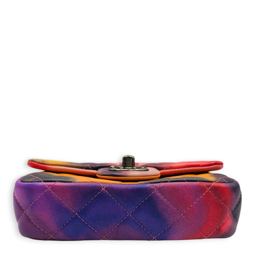 Flower Power Flap Extra Mini Multi-colour Shoulder Bag in Lambskin Ruthenium hardware SL2603-20067 5