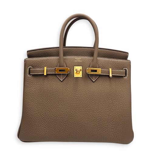 Birkin 25 Etoupe in Togo Gold hardware