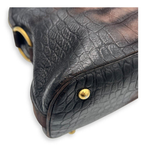 Saint Laurent Muse Top Handle Bag Large Brown in Calfskin, Gold hardware_12