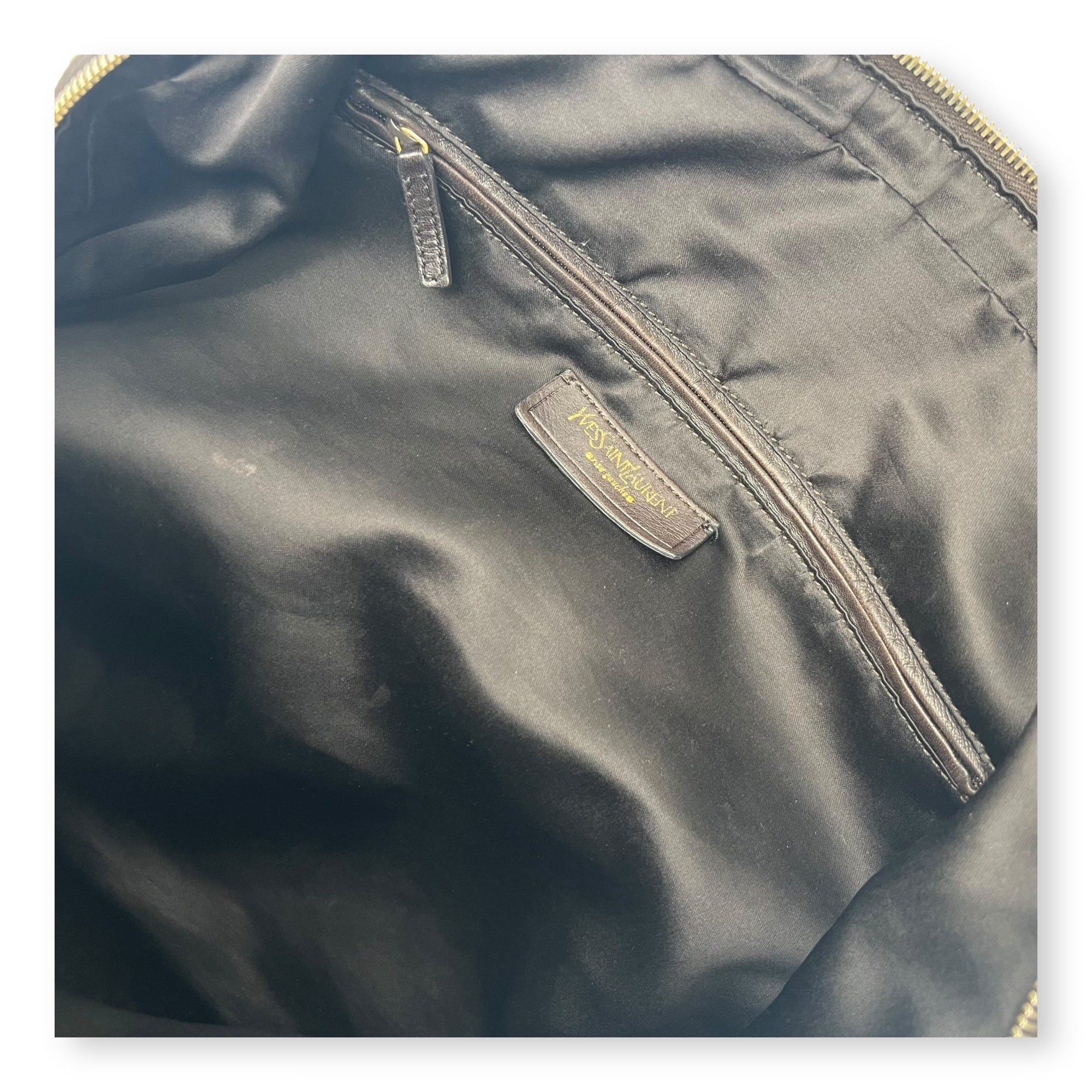 Saint Laurent Muse Top Handle Bag Large Brown in Calfskin, Gold hardware_8