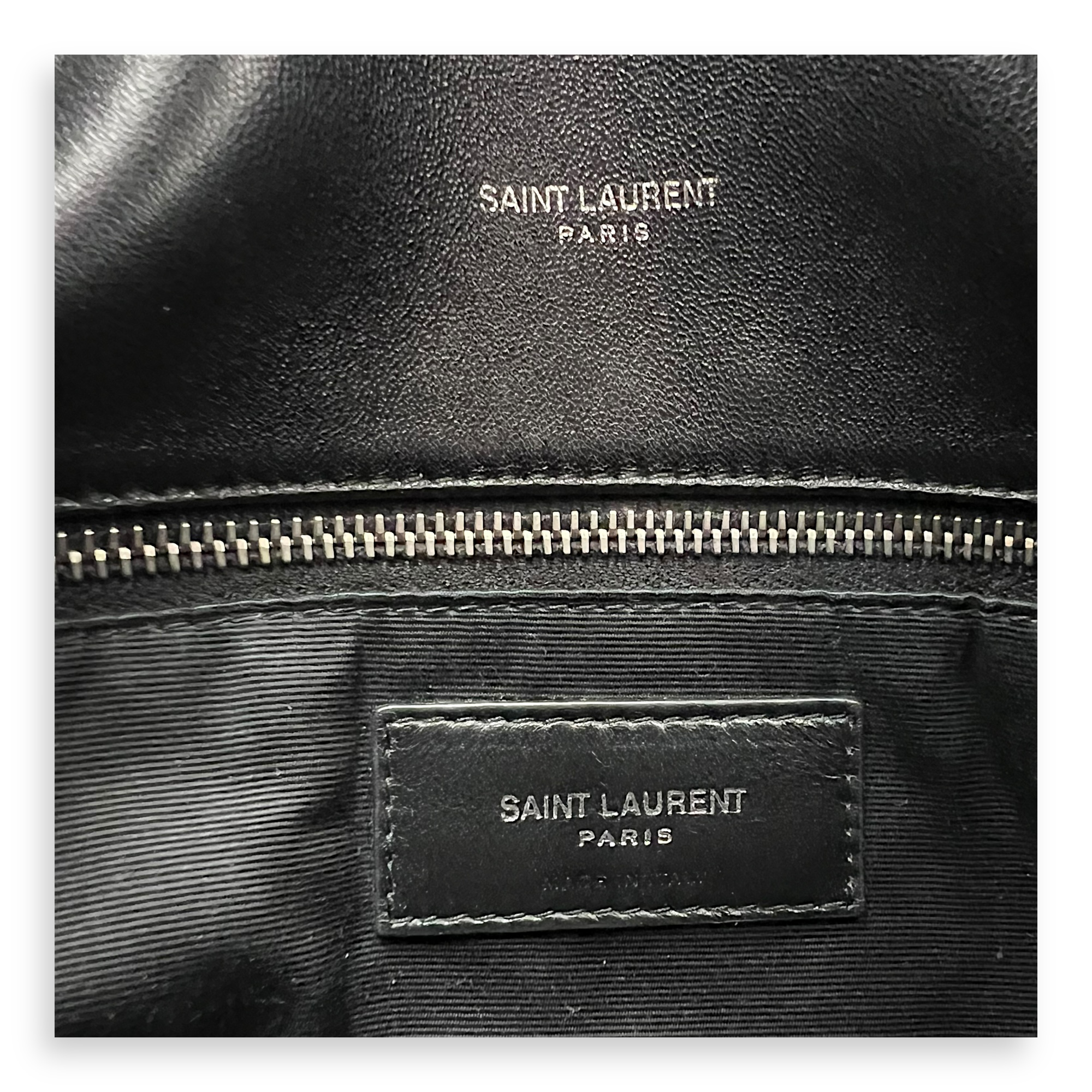 Saint Laurent Puffer Toy Black Shoulder Bag in Lambskin, Silver hardware_7