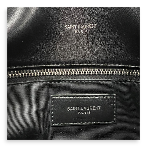 Saint Laurent Puffer Toy Black Shoulder Bag in Lambskin, Silver hardware_7