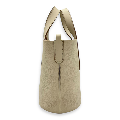 Hermès In The Loop 18 Beige Marfa in Clemence/Swift, Gold hardware_3