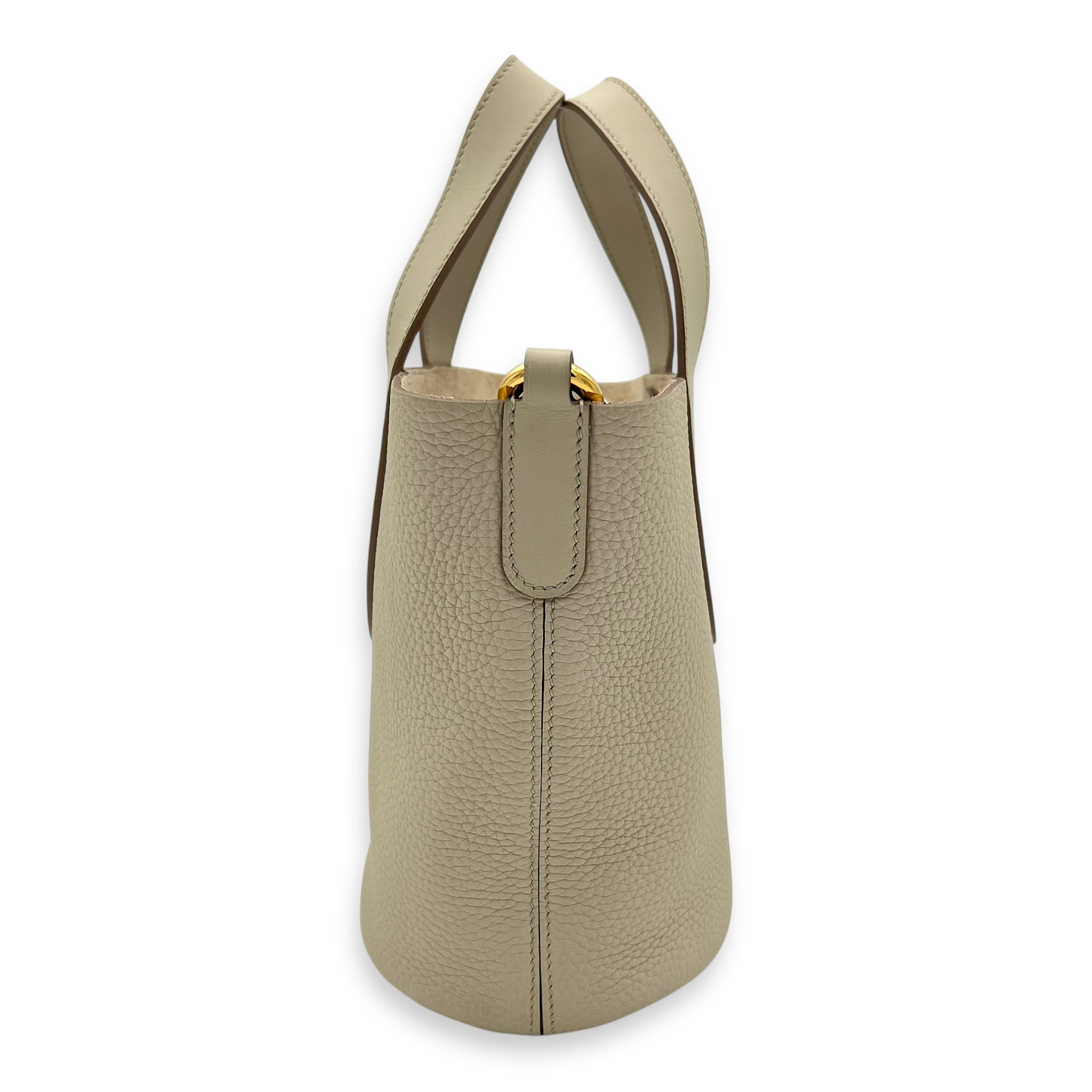 Hermès In The Loop 18 Beige Marfa in Clemence/Swift, Gold hardware_4