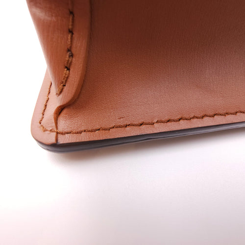 Reverse Monogram Dauphine Mini Brown Shoulder Bag in Canvas, Gold hardware