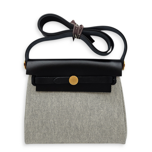 Herbag 20 Black in Vache Hunter/Toile, Gold hardware