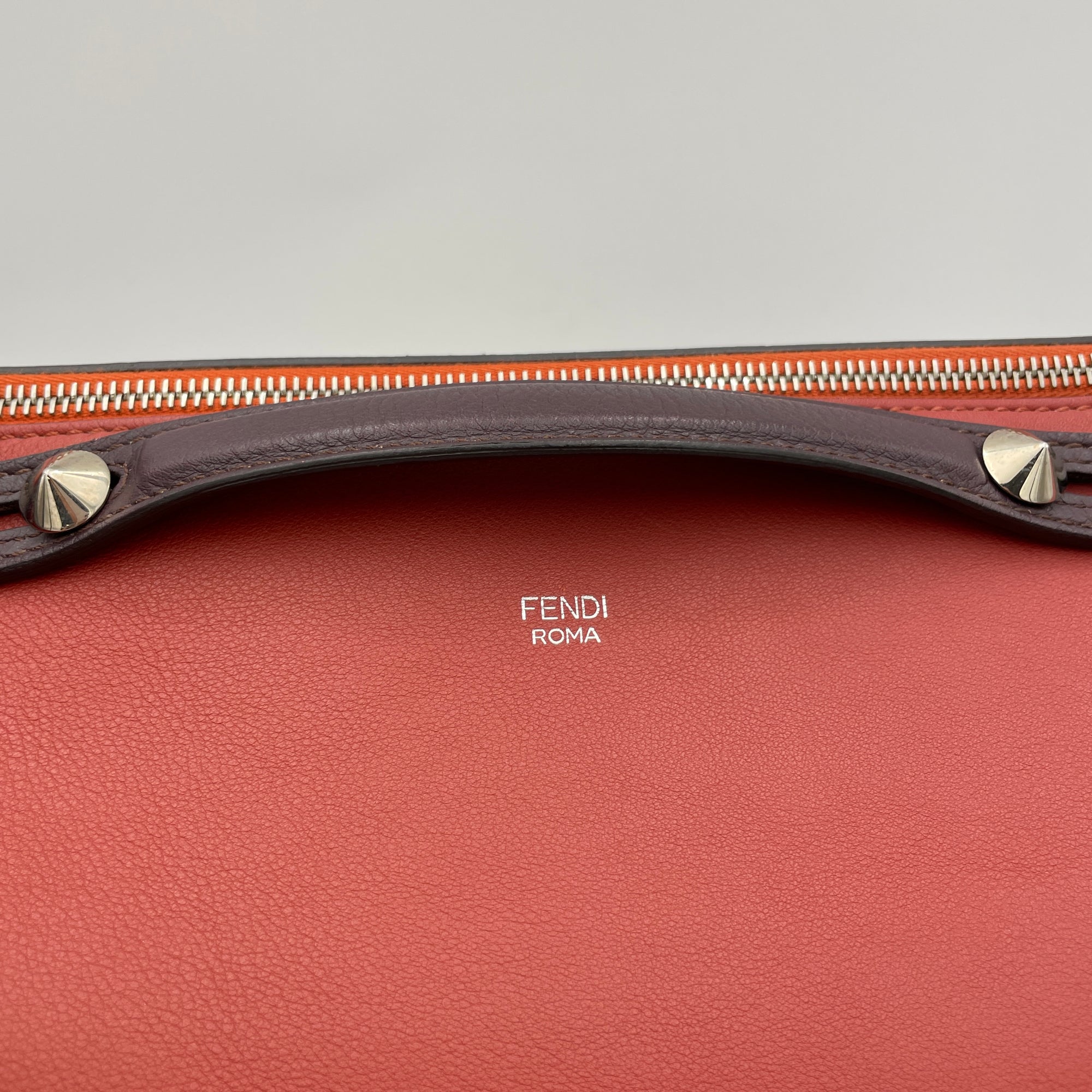 By The Way Large Red Top Handle Bag in Calfskin, Silver hardware