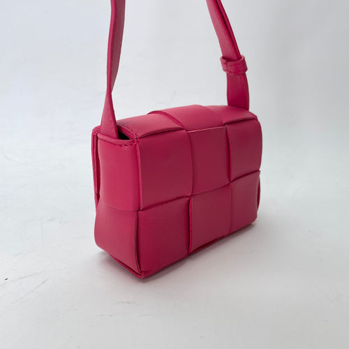 Cassette Candy Crossbody bag in Lambskin, Silver Hardware