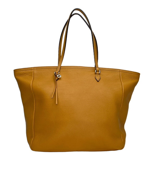 Bree Original Yellow Tote Bag in Calfskin, Light Gold hardware