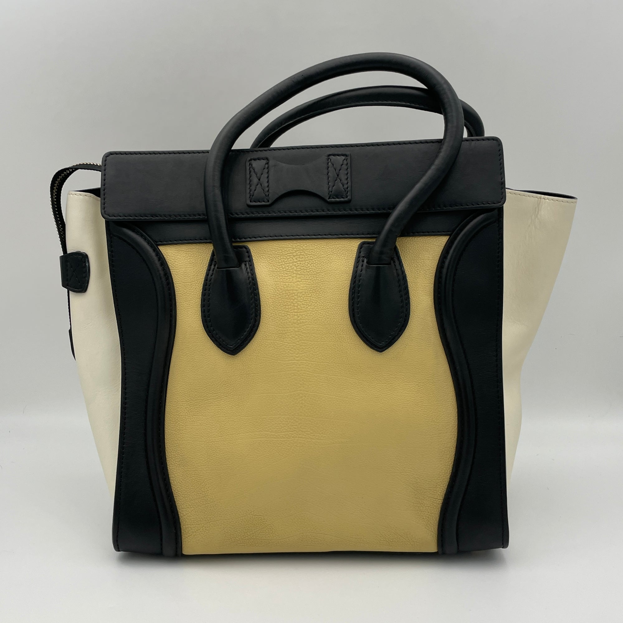 Luggage Top handle bag in Calfskin, Gold Hardware