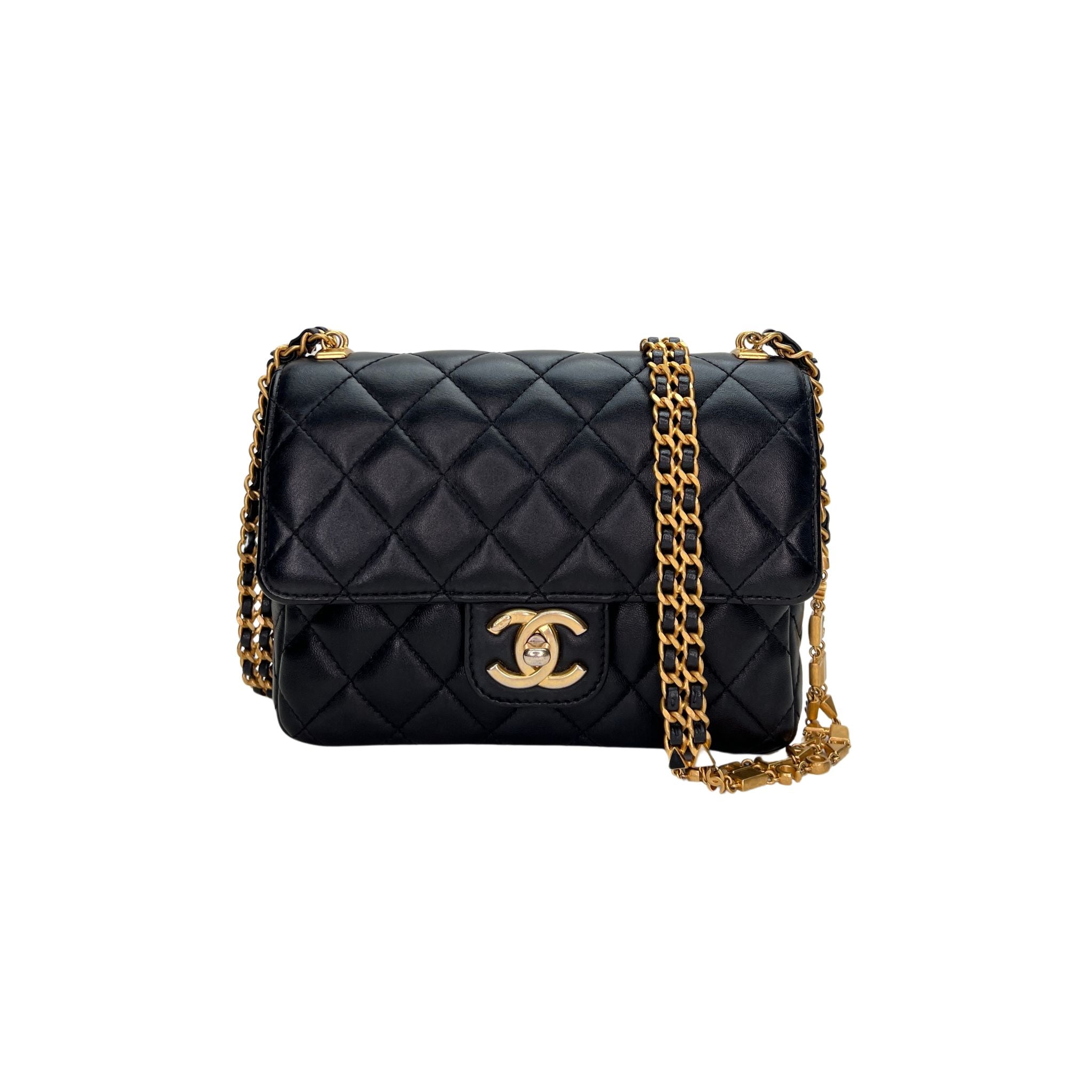 Double chain shoulder bag best sale